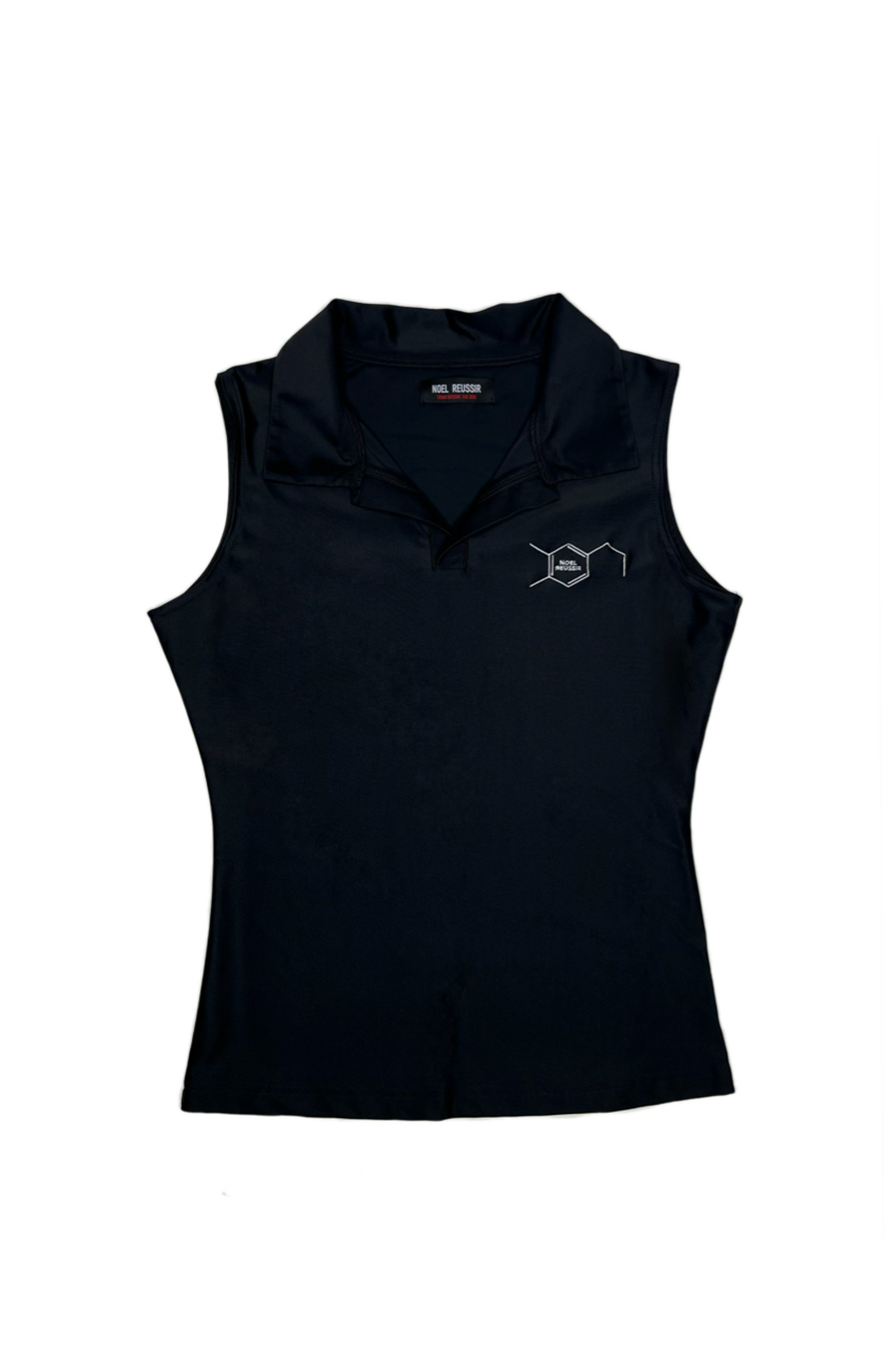Earth Leaf Open Collar Polo(BLACK)