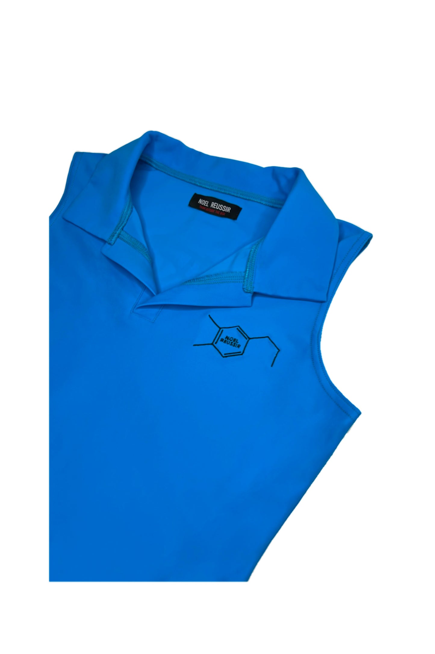 Earth Leaf Open Collar Polo(L.Blue)