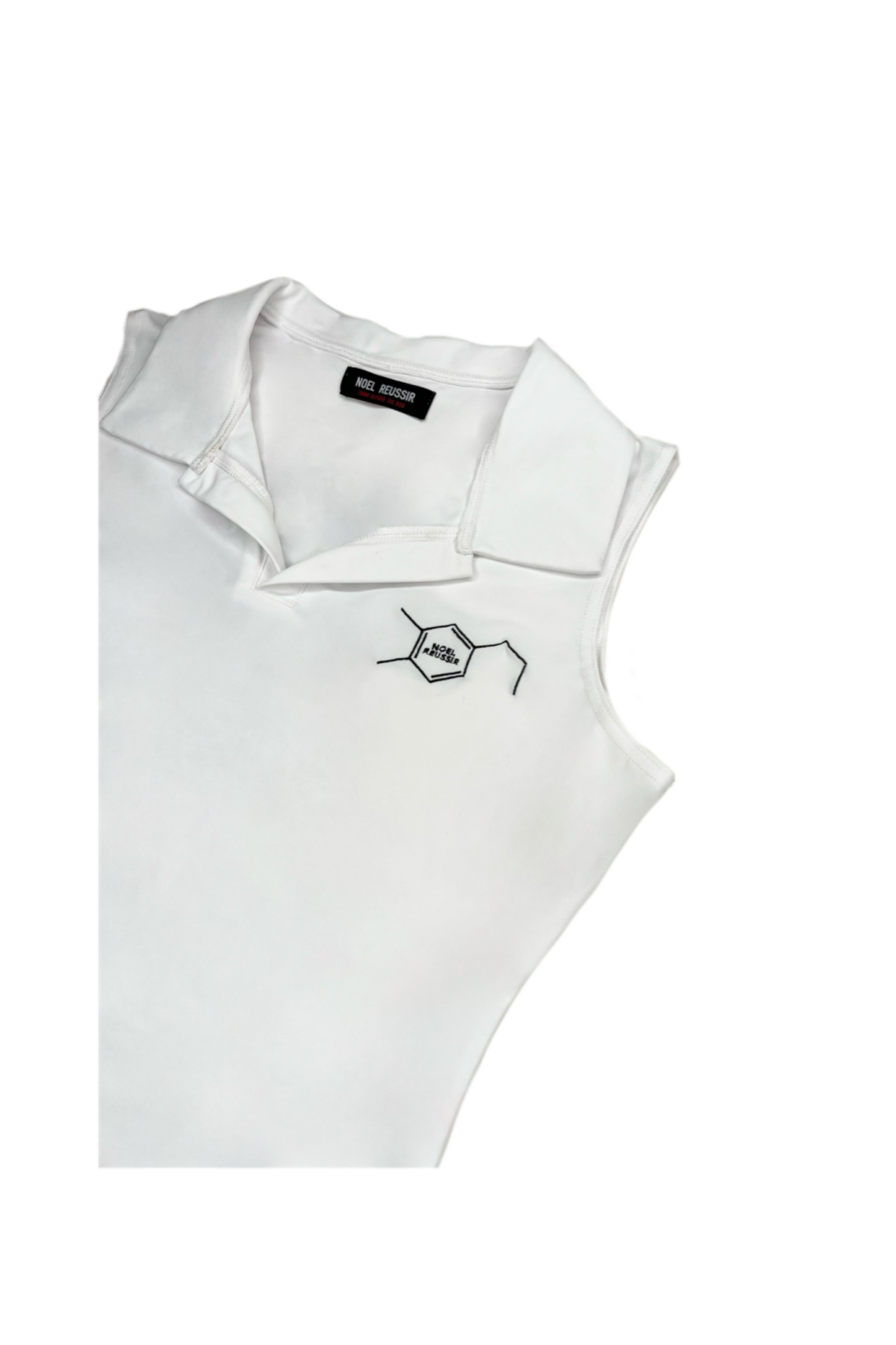 Earth Leaf Open Collar Polo(WHITE)