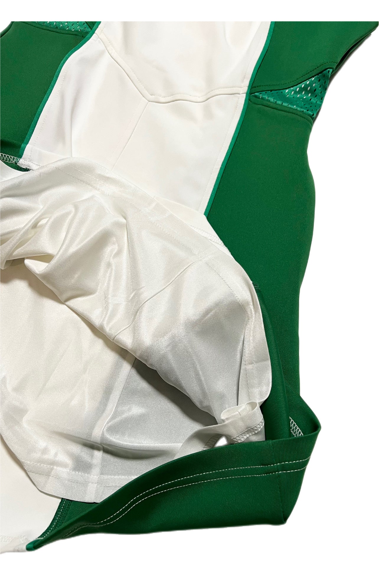 Eclat Swing Dress(WHITE×GREEN)