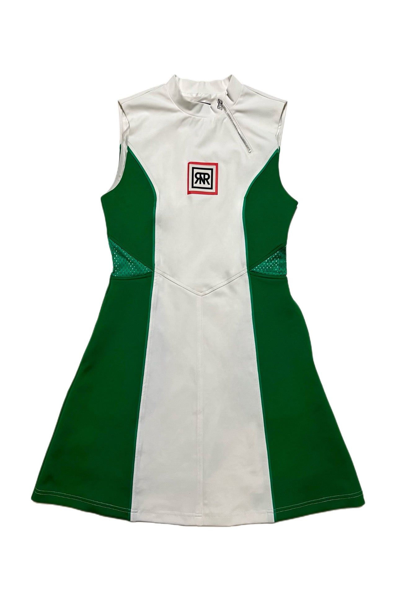 Eclat Swing Dress(WHITE×GREEN)