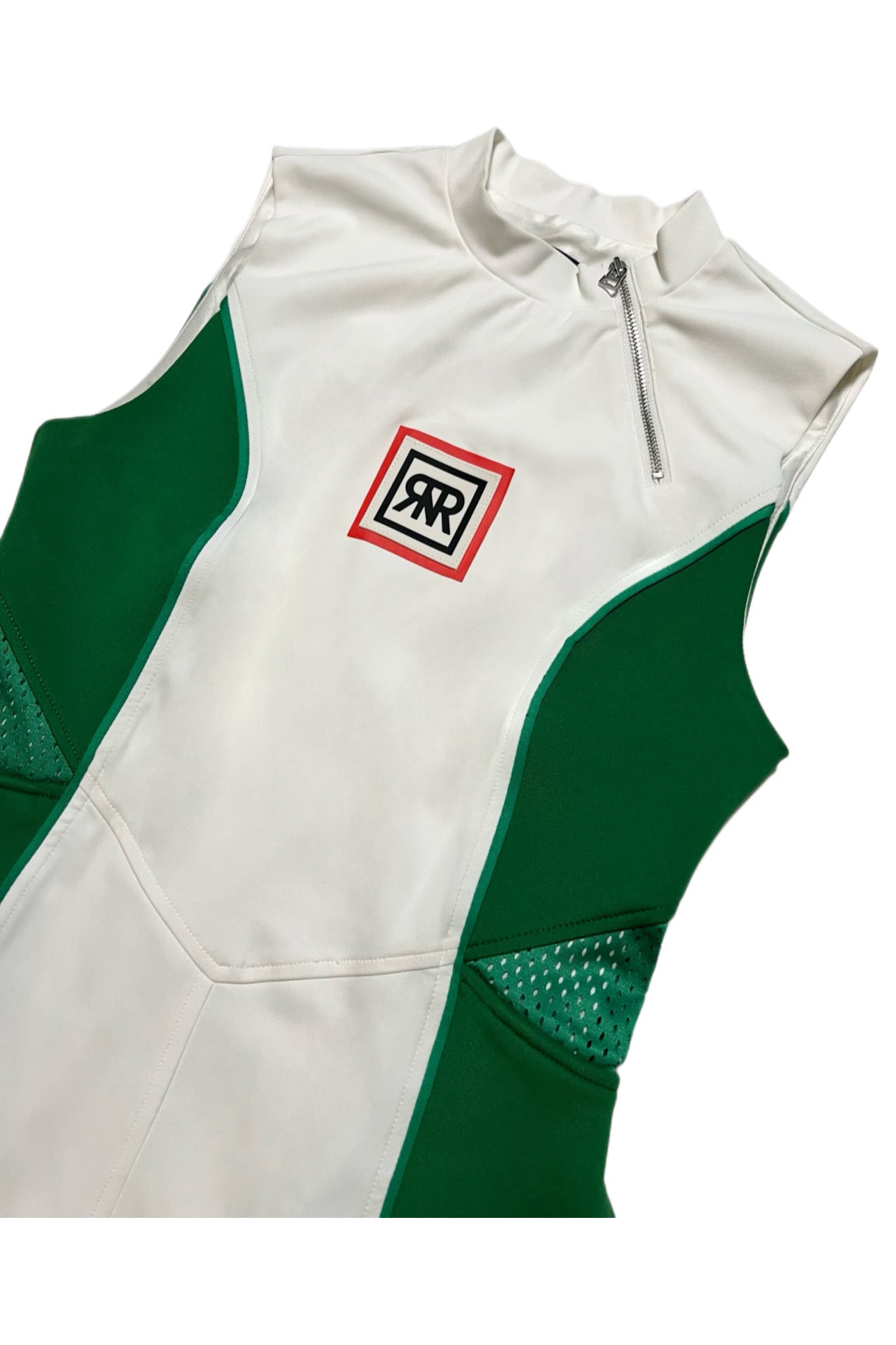 Eclat Swing Dress(WHITE×GREEN)