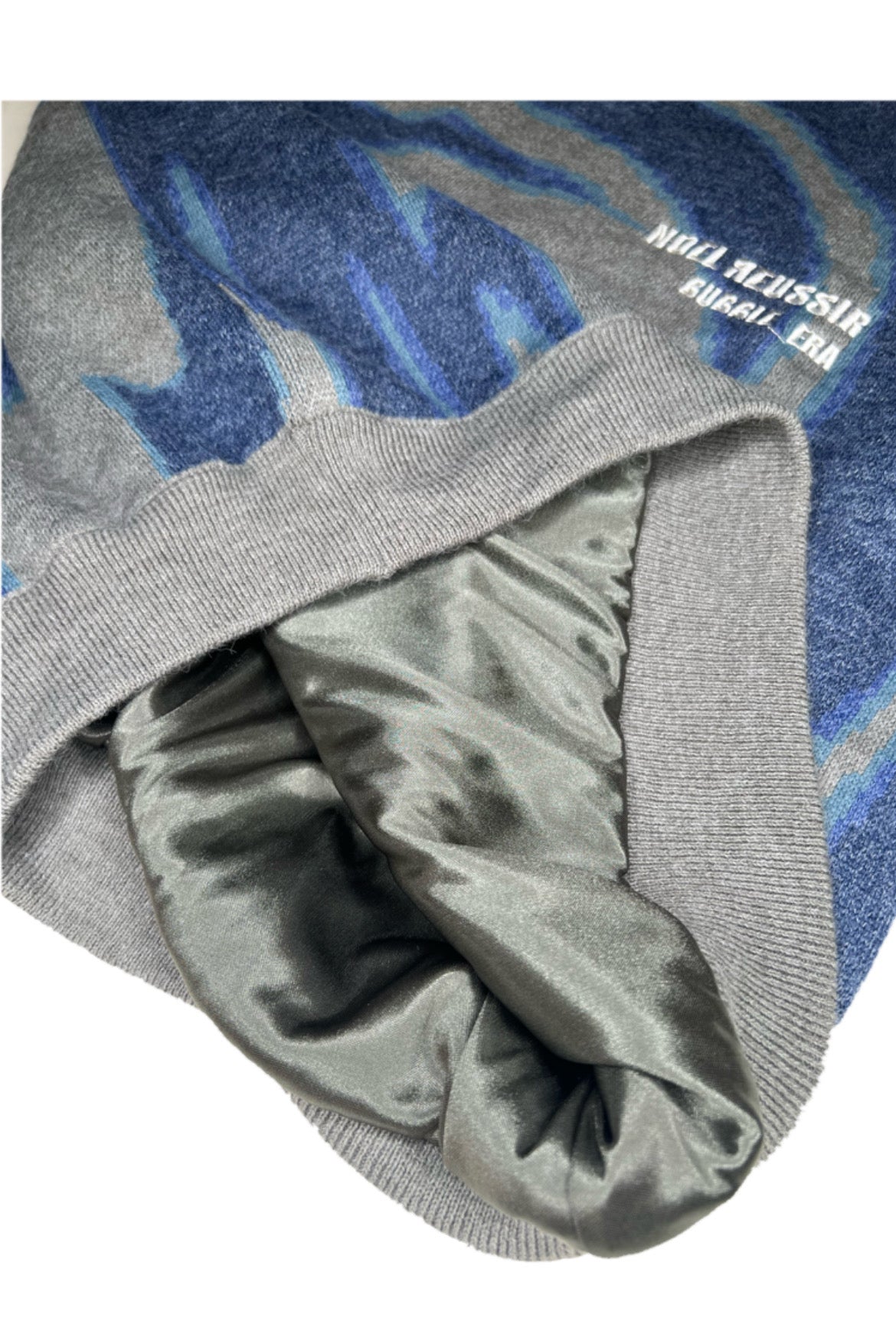 【定価¥28050/30%OFF】Thermography Mock Neck Knit(BLUE×GRAY)