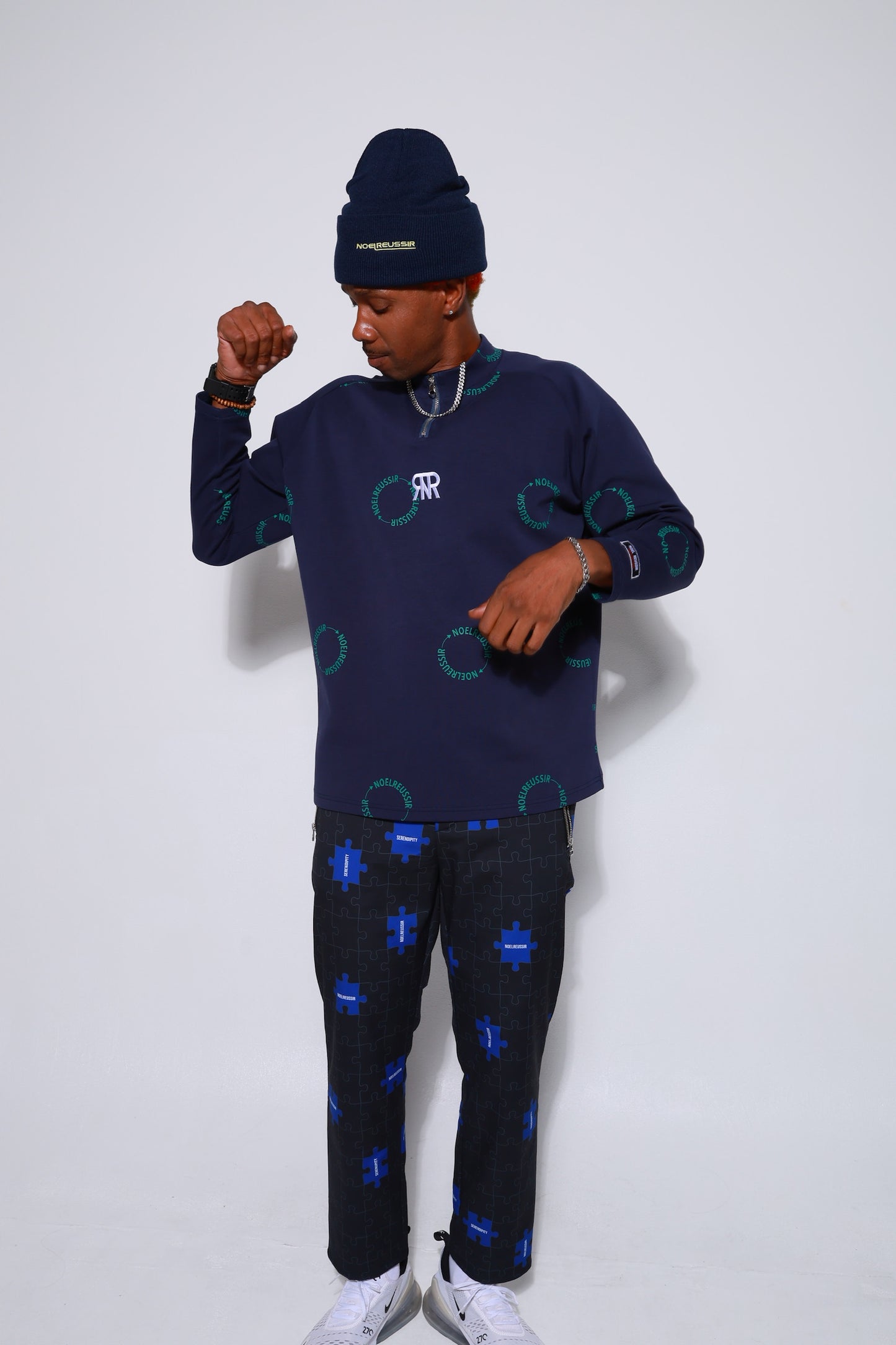 Serendipity Mock Neck Half-Zip Long Sleeve(MENS)