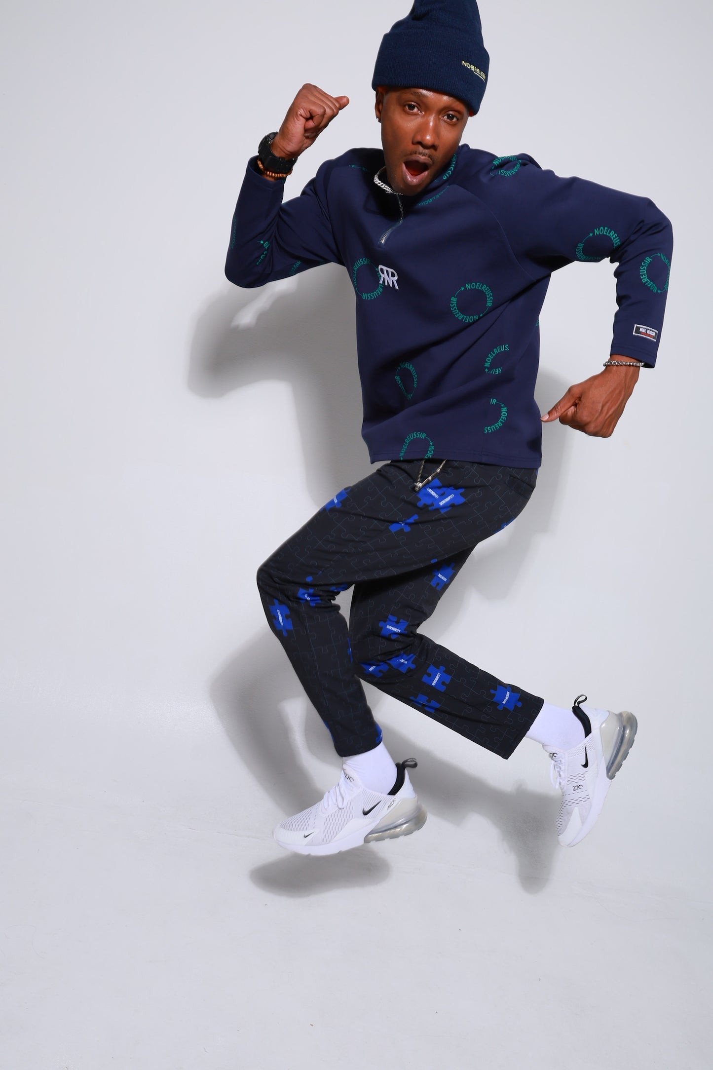 Serendipity Mock Neck Half-Zip Long Sleeve(MENS)