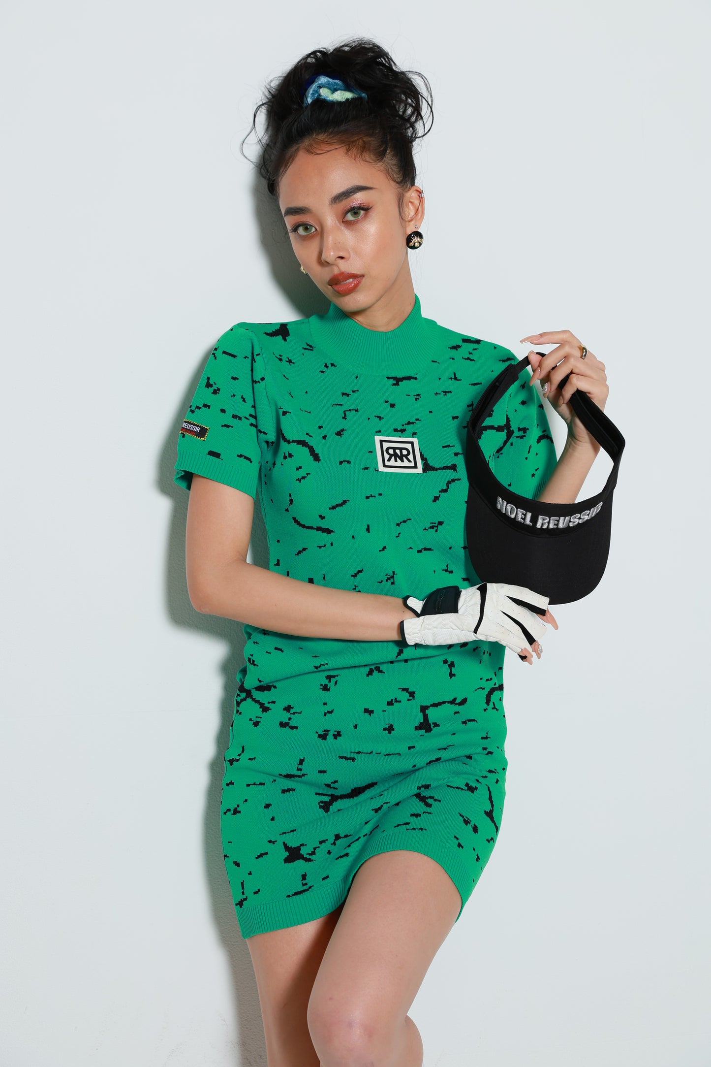 Puzzle Play Knit Dress(GREEN)
