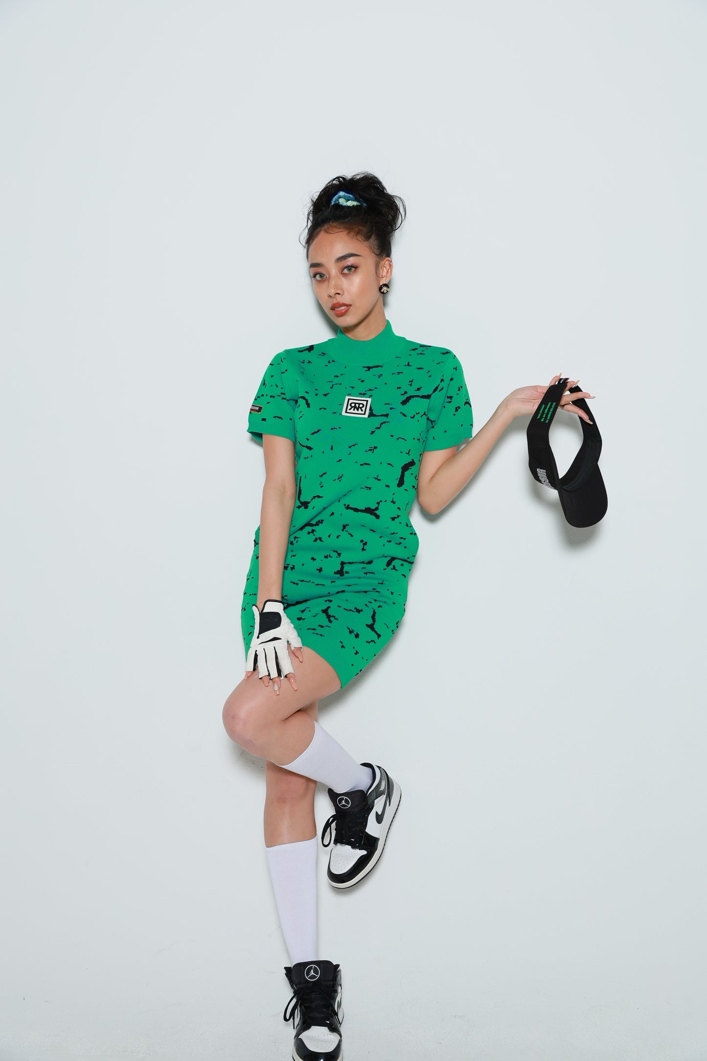 Puzzle Play Knit Dress(GREEN)