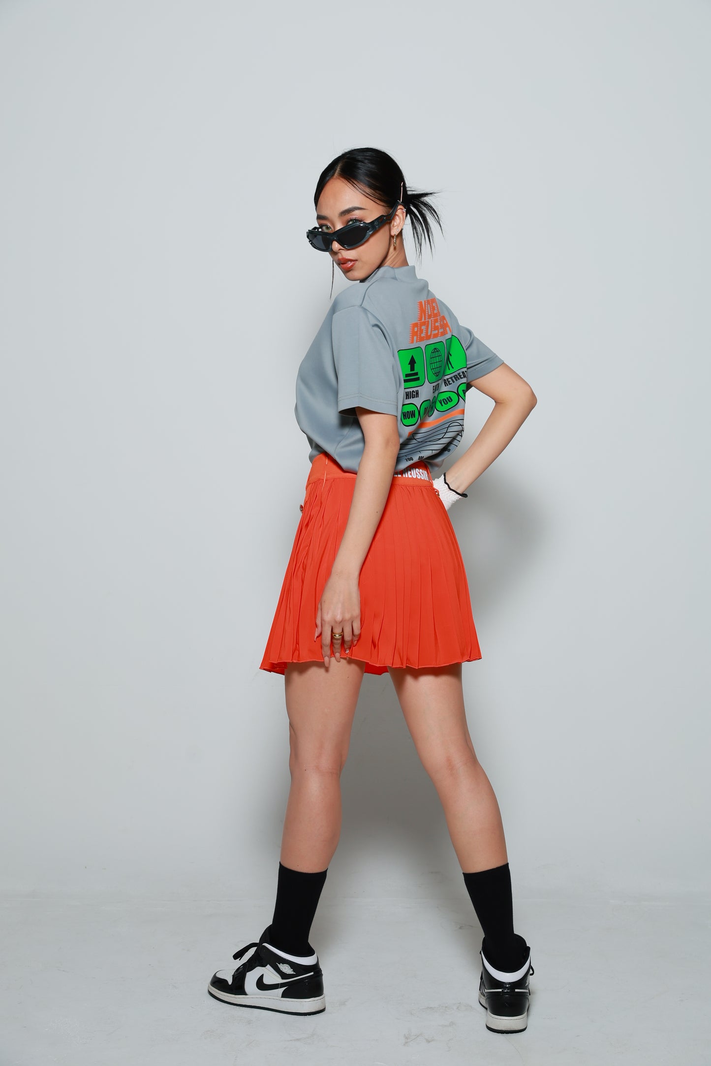 Precision Pleat Skirt(ORANGE)