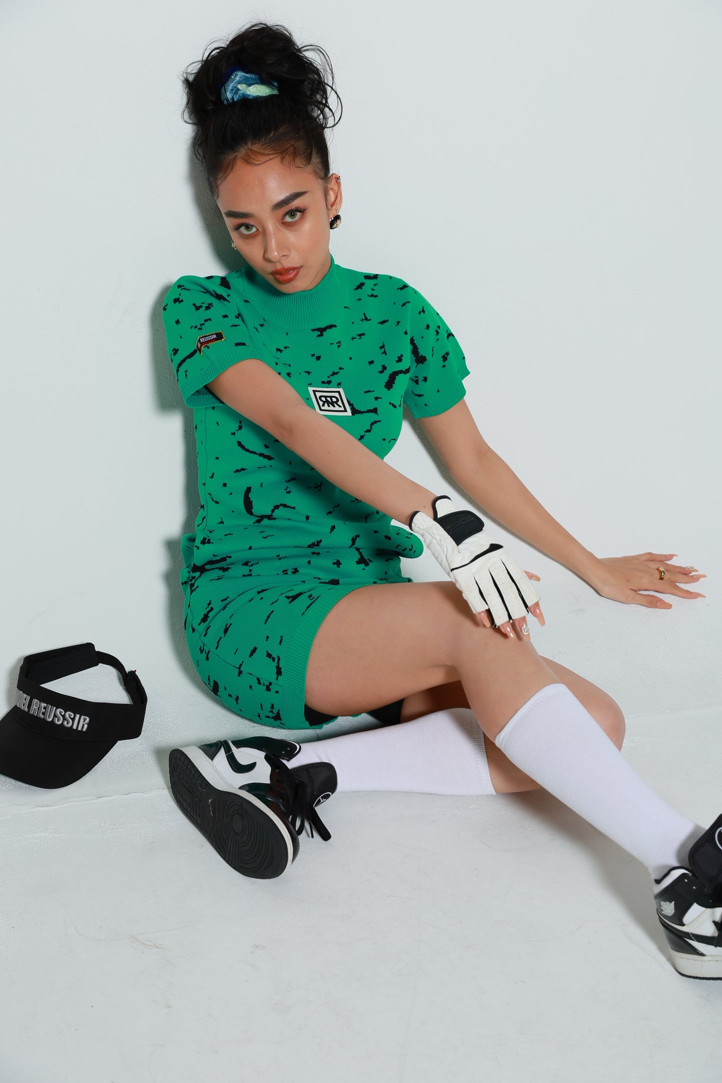 Puzzle Play Knit Dress(GREEN)