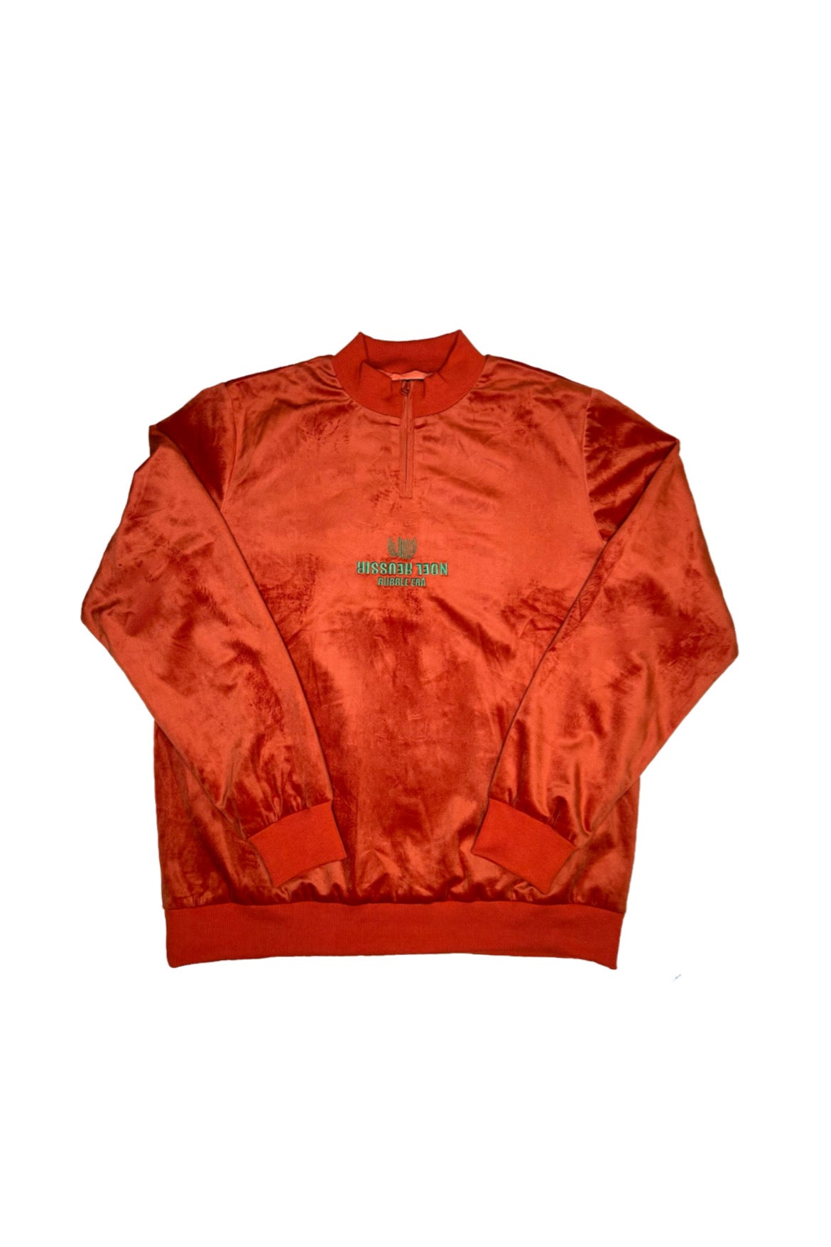 Velour Half Zip Mock Neck(ORANGE)