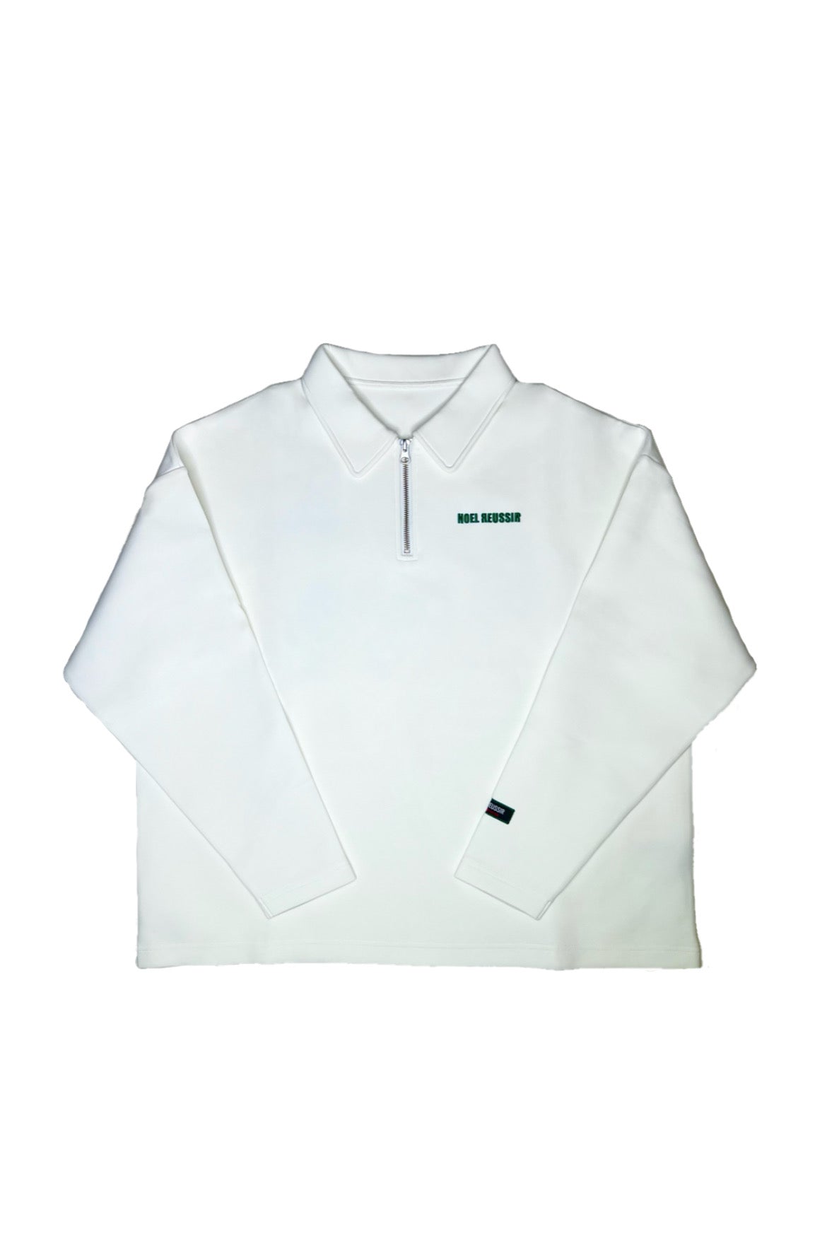 Back Print Half Zip Polo(WHITE)