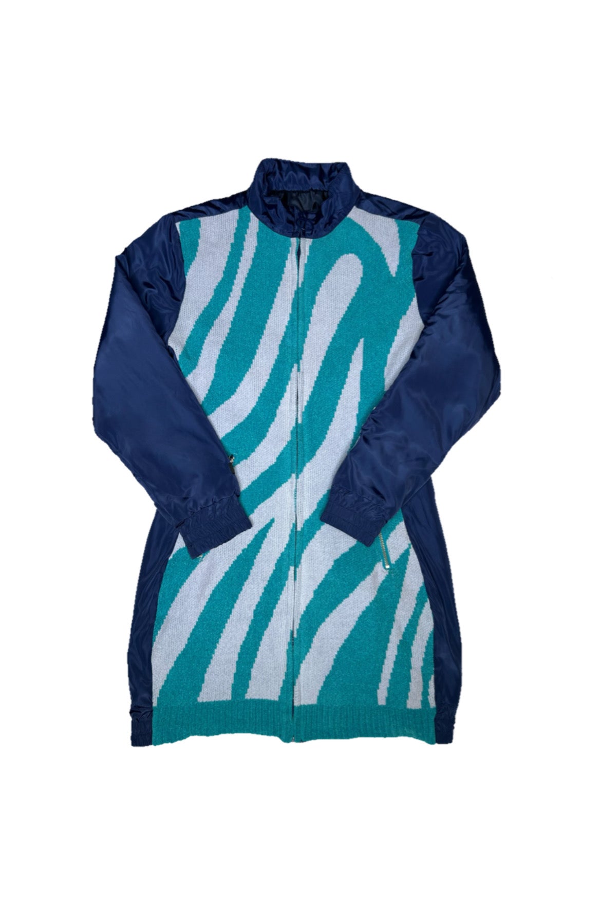 Zip Up Quilting One Piece(BLUE)