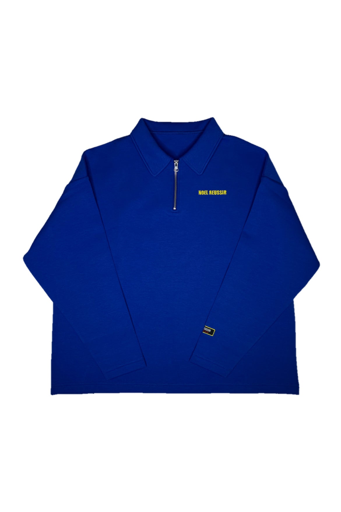 Back Print Half Zip Polo(BLUE)