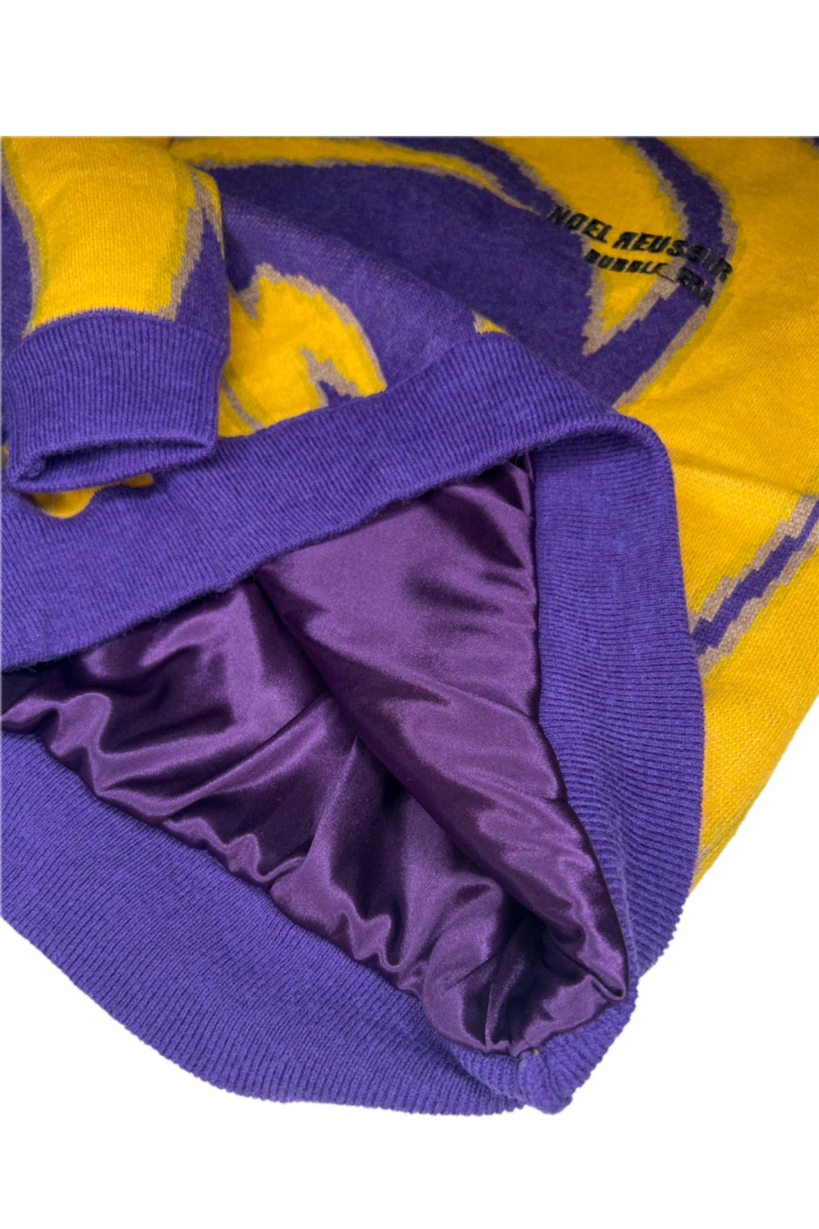 Thermography Mock Neck Knit(YELLOW×PURPLE)
