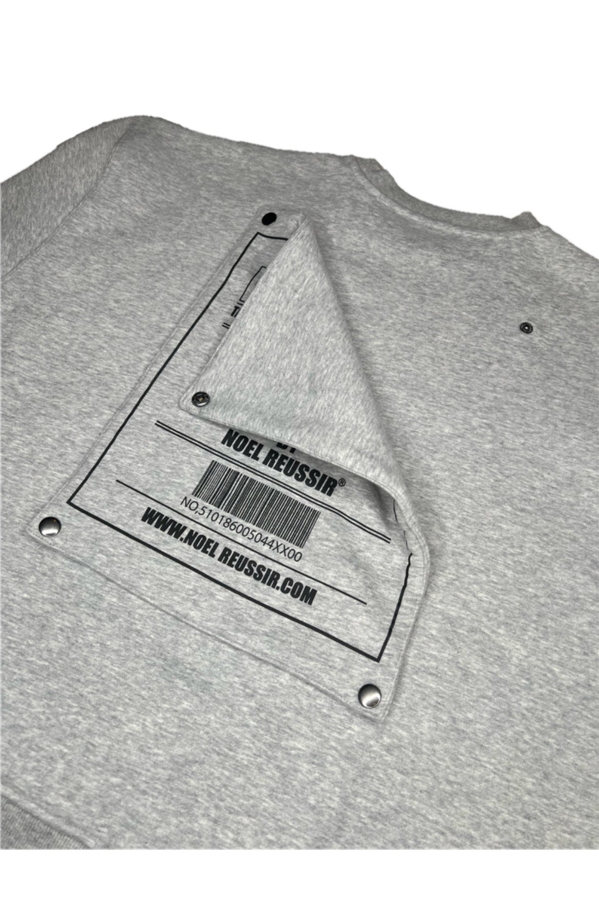 【定価¥26400/10%OFF】Detaching Patch Sweat(GRAY)
