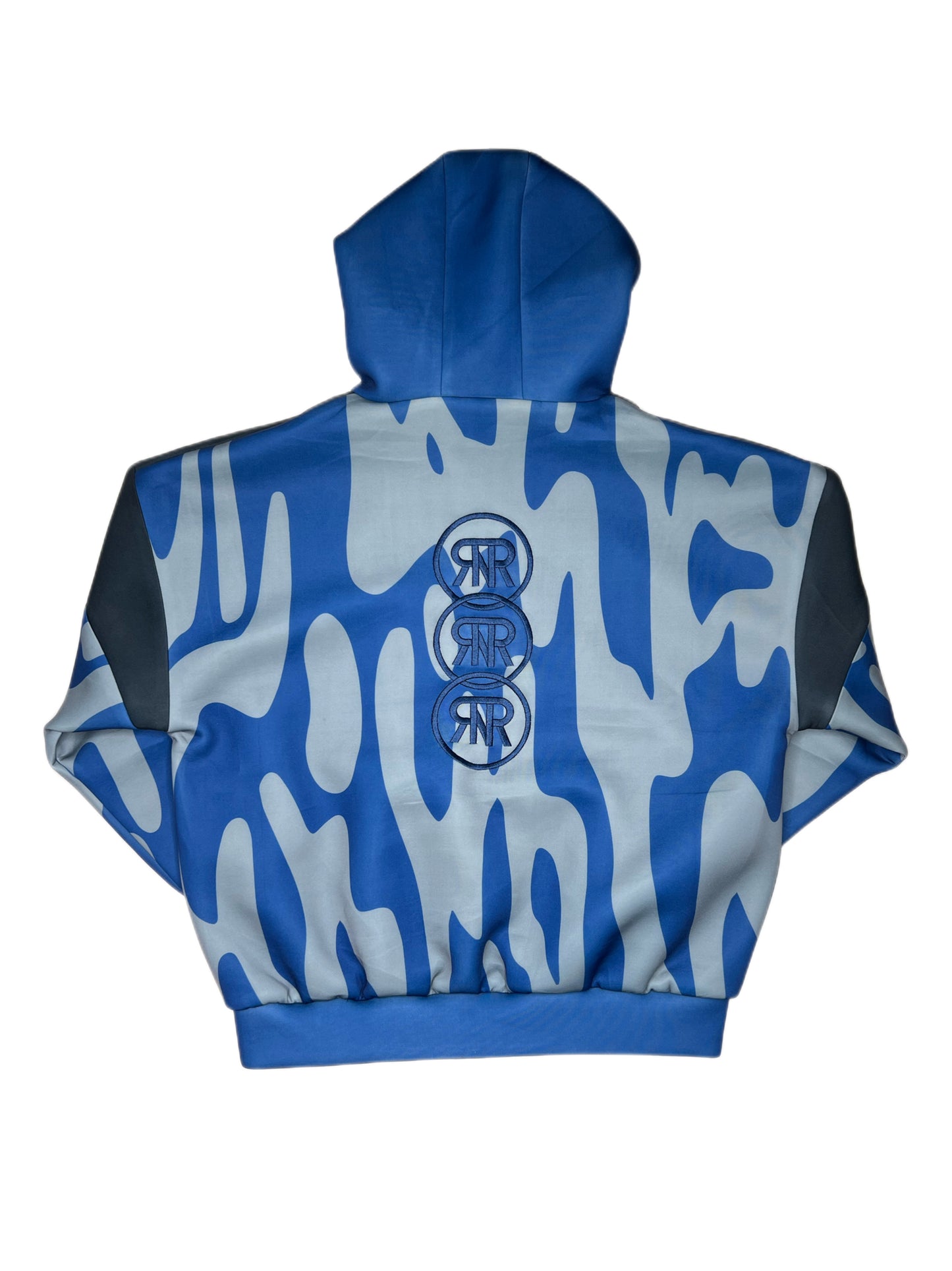 “High Coverage Half-Zip Crazy Pattern Hoodie”