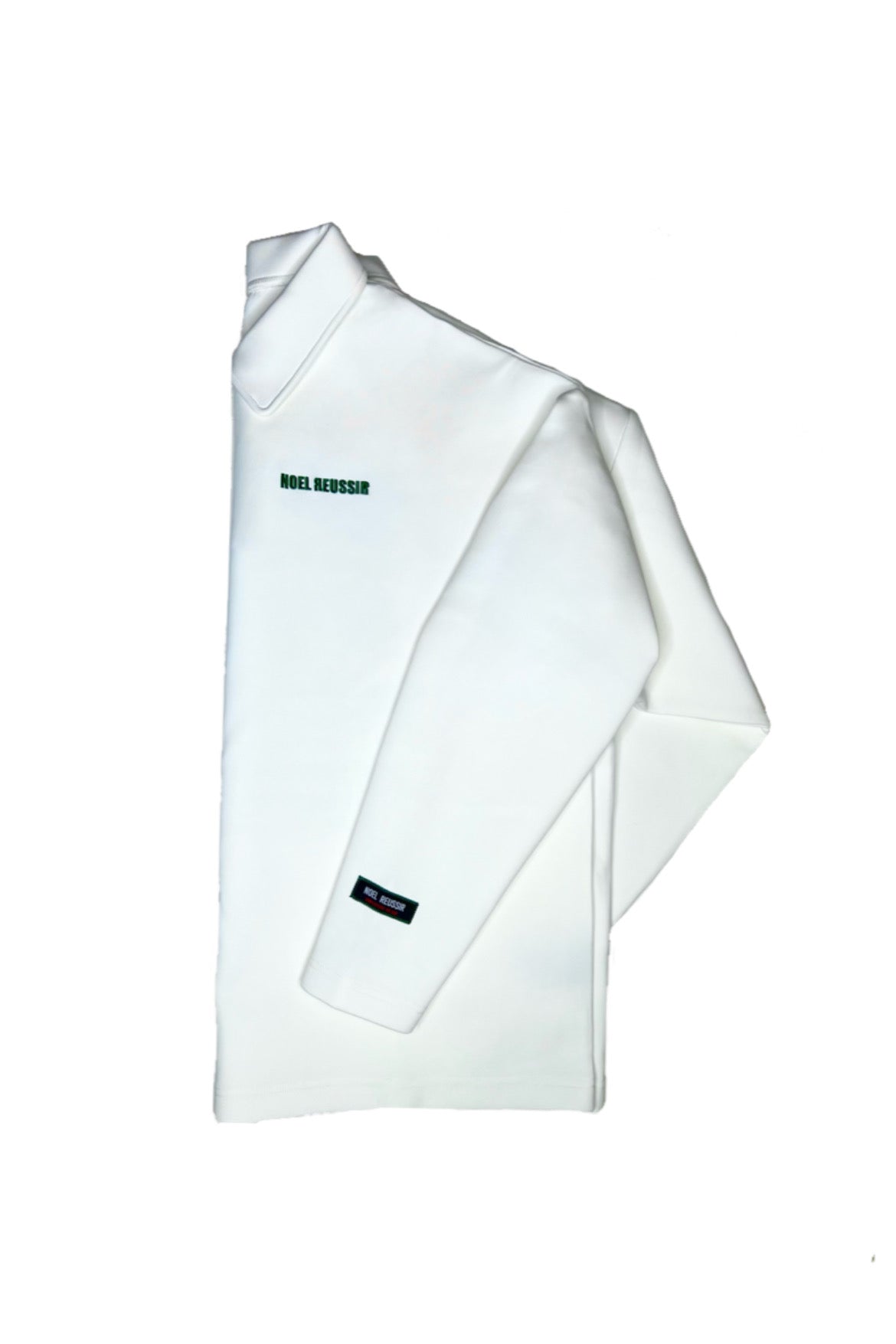 Back Print Half Zip Polo(WHITE)