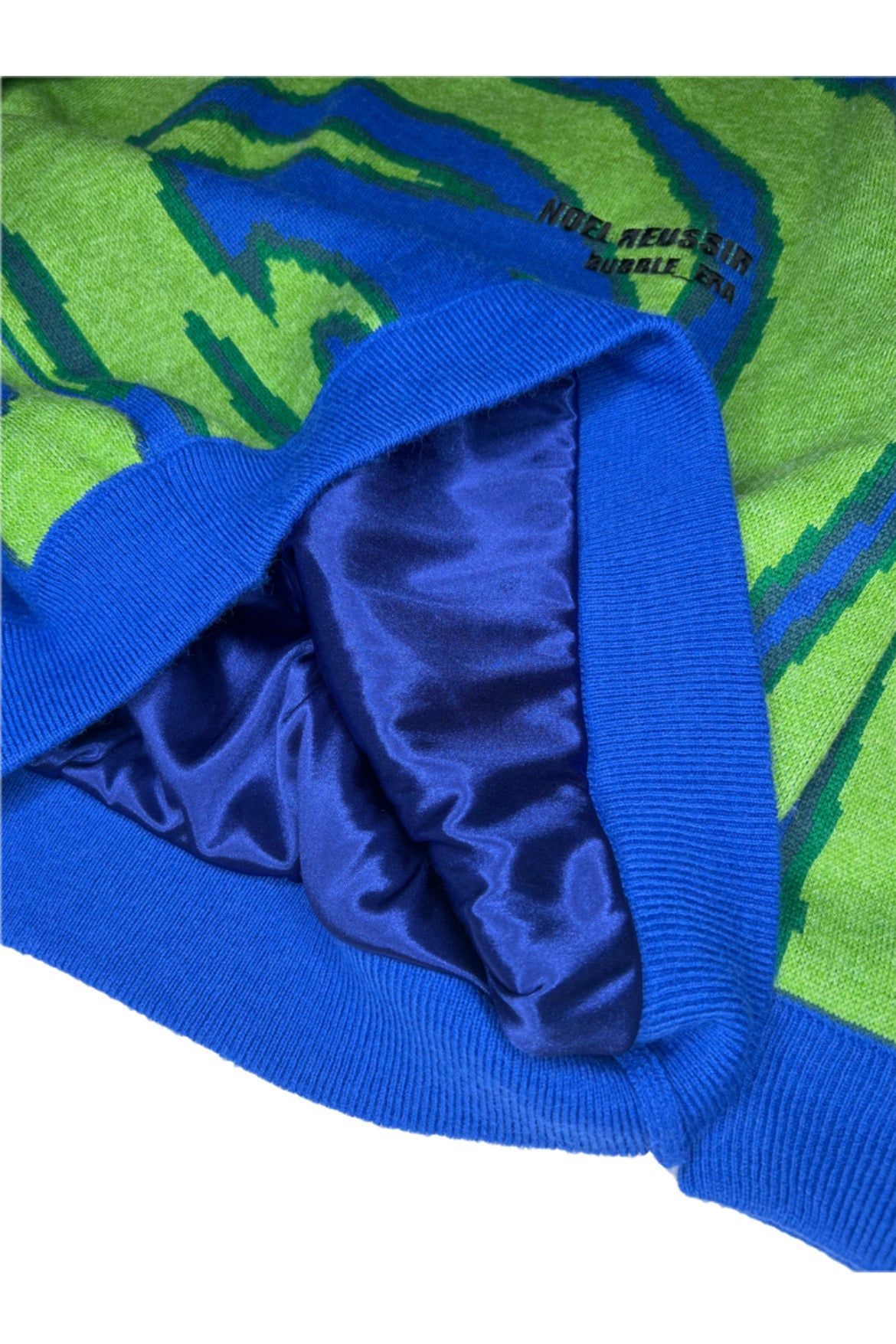 Thermography Mock Neck Knit(GREEN×BLUE)