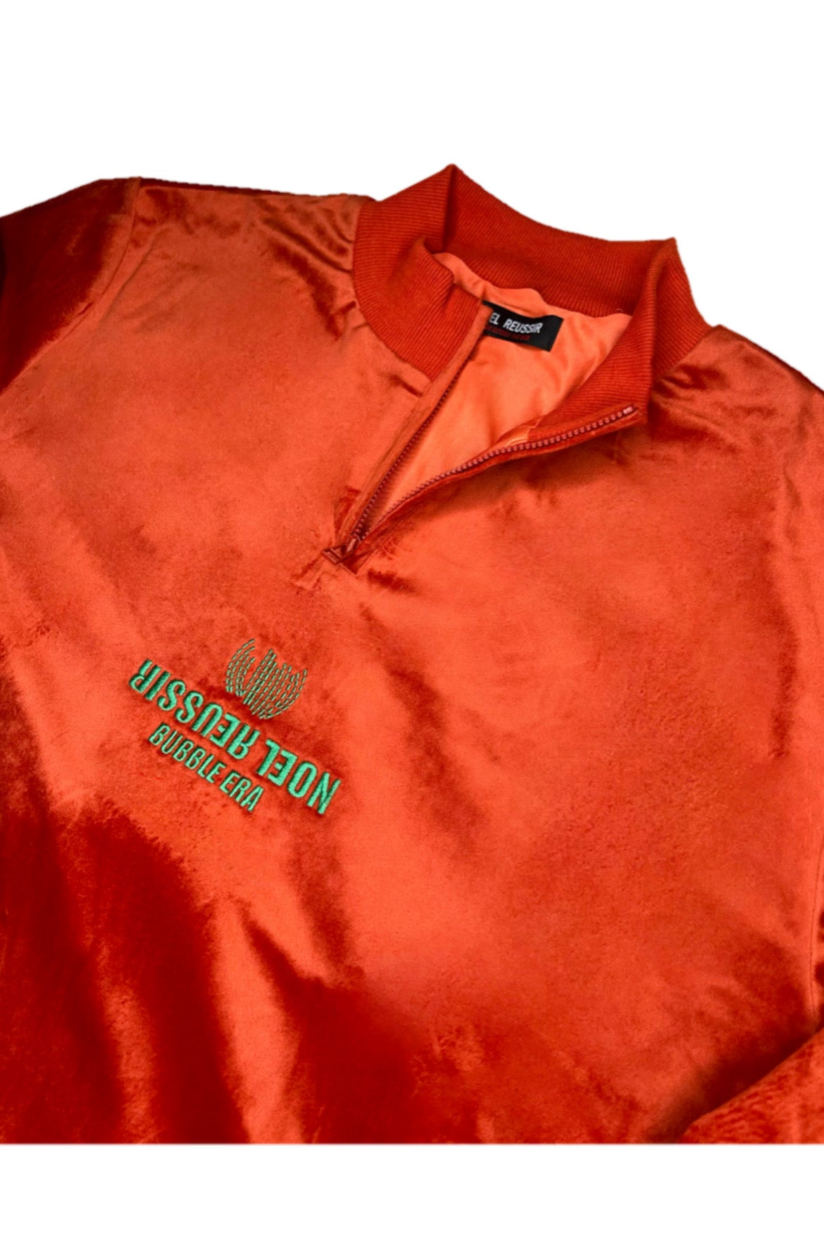 Velour Half Zip Mock Neck(ORANGE)