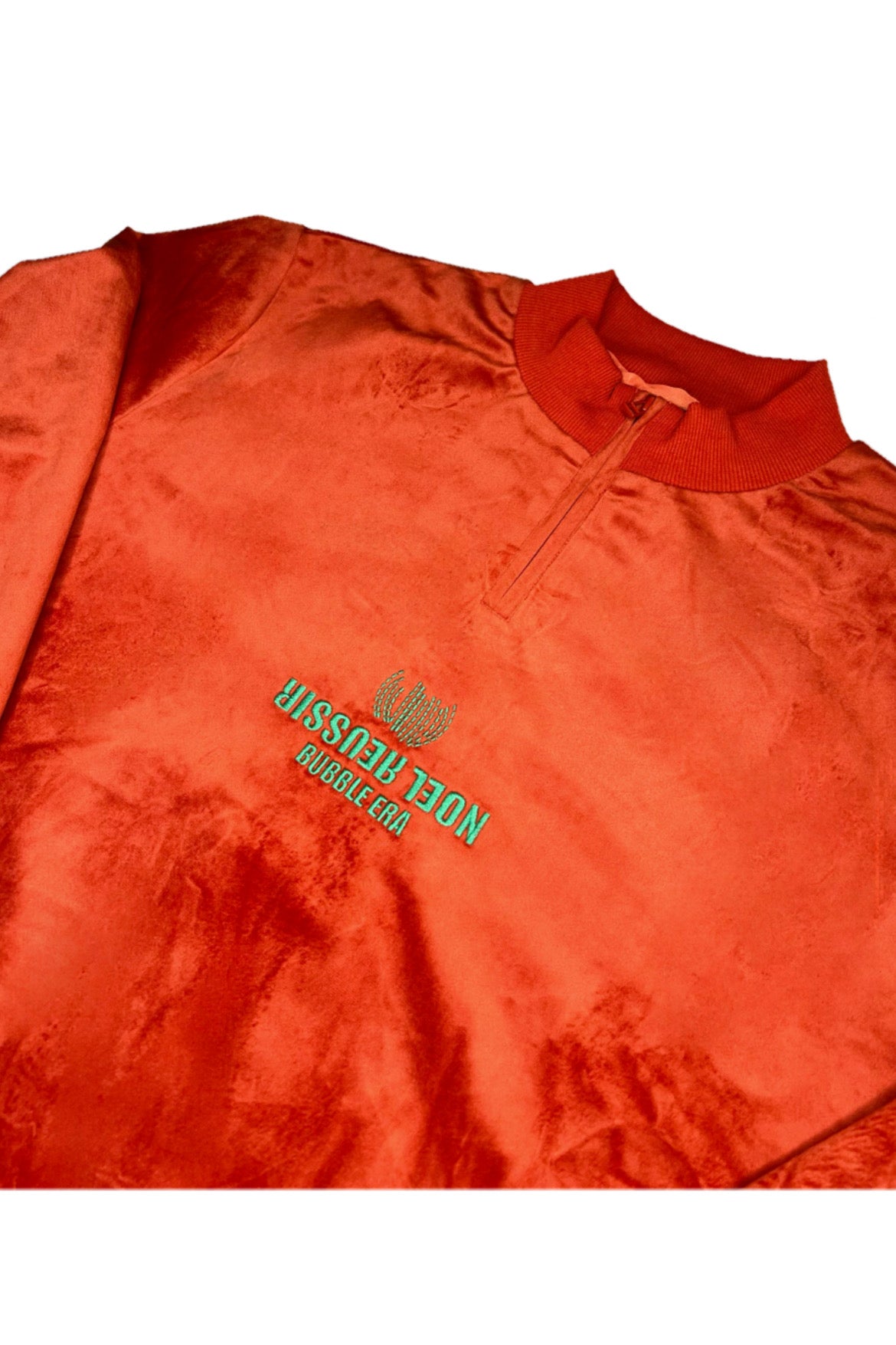 Velour Half Zip Mock Neck(ORANGE)