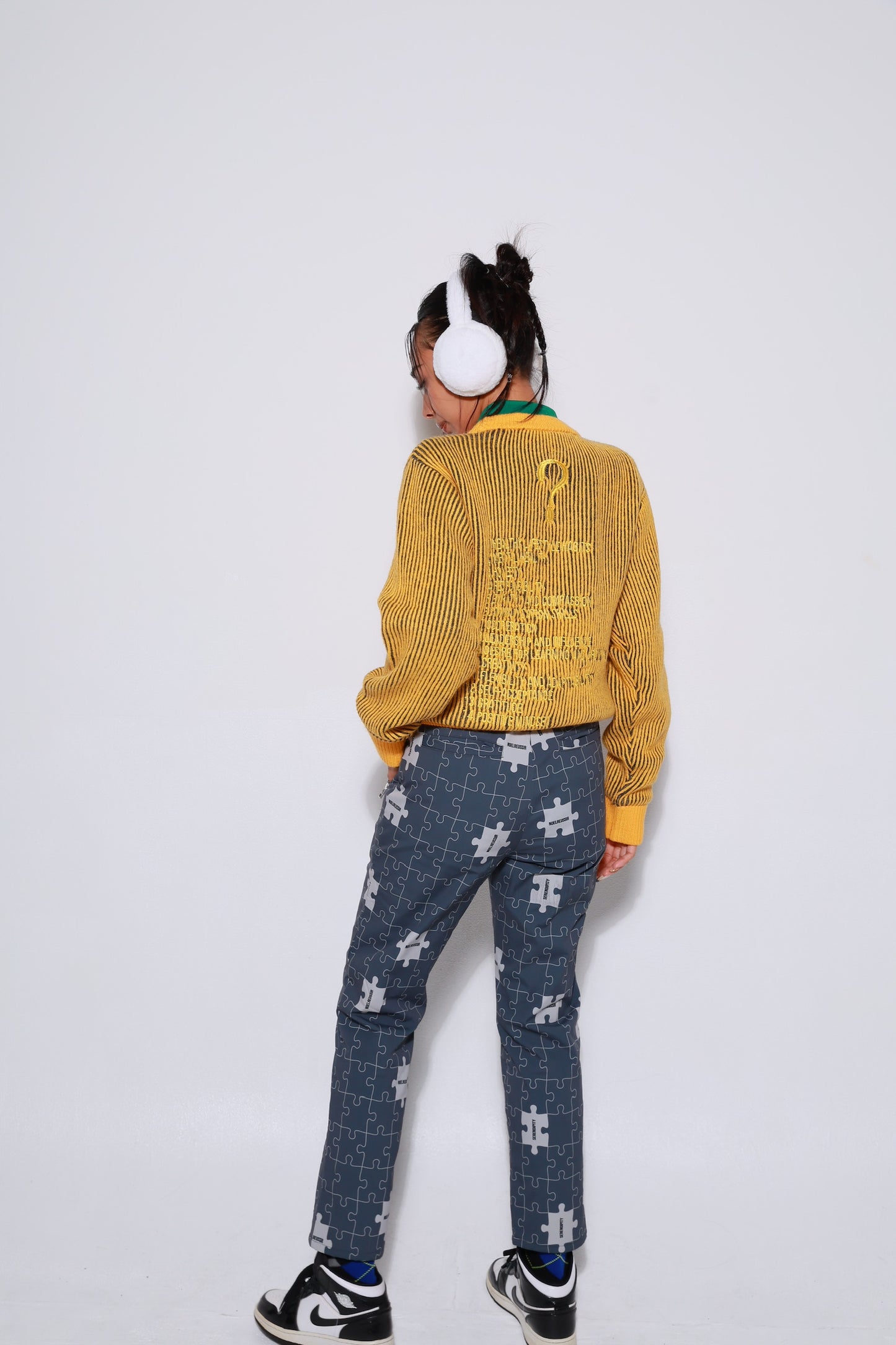 “Puzzle Fleece Lined Long Pants”