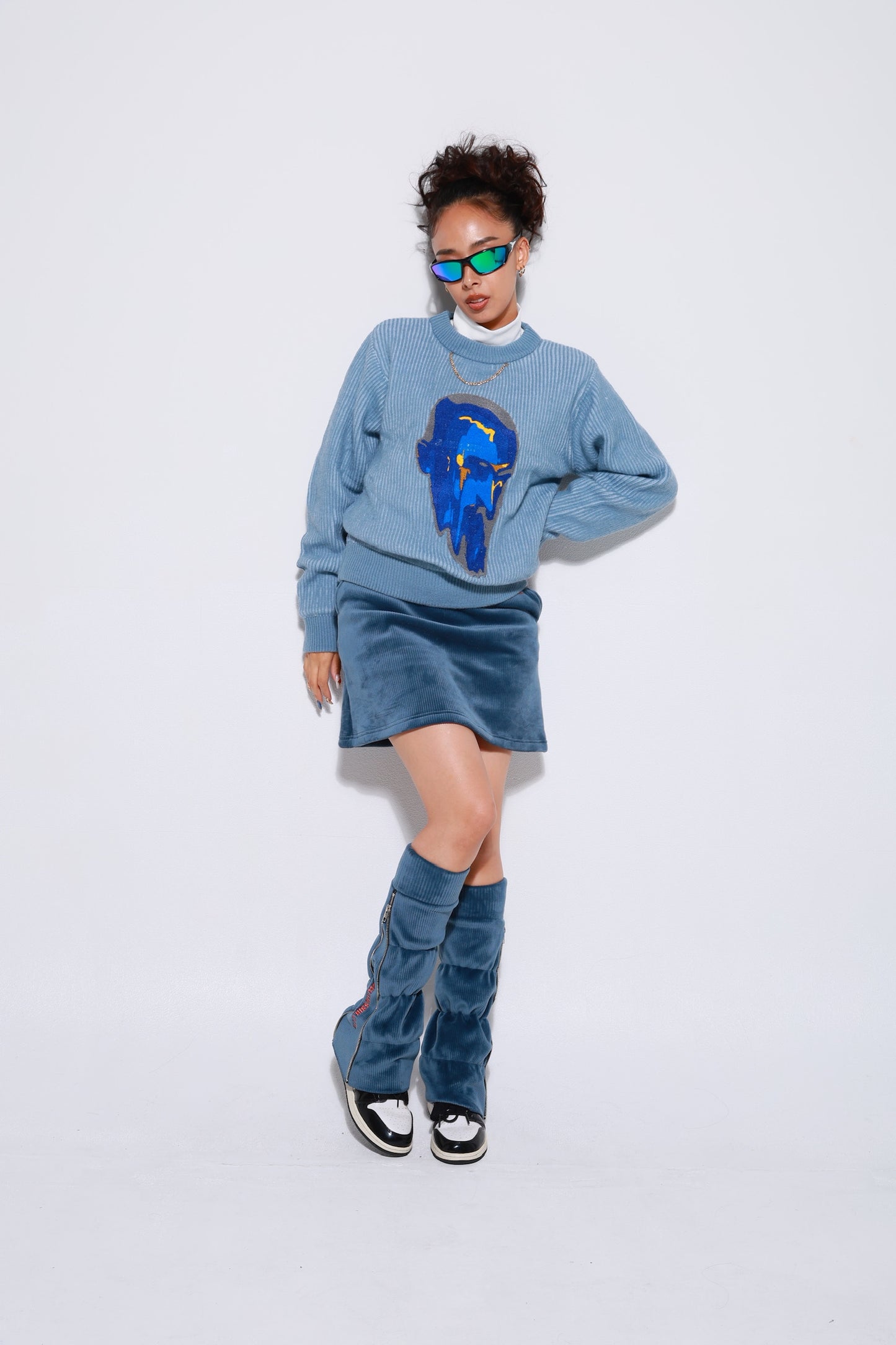 Serendipity Corduroy Leg Warmers(NAVY)