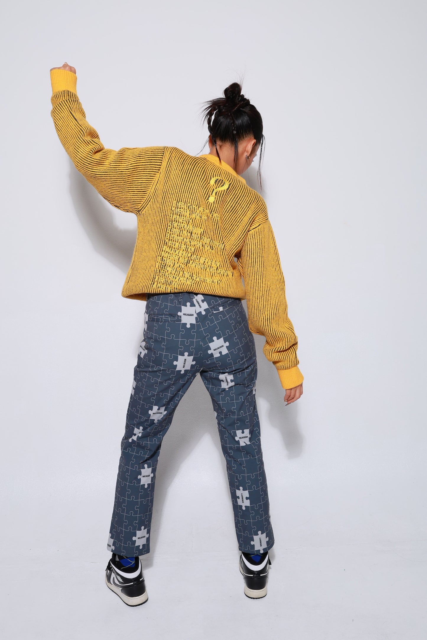 “Puzzle Fleece Lined Long Pants”