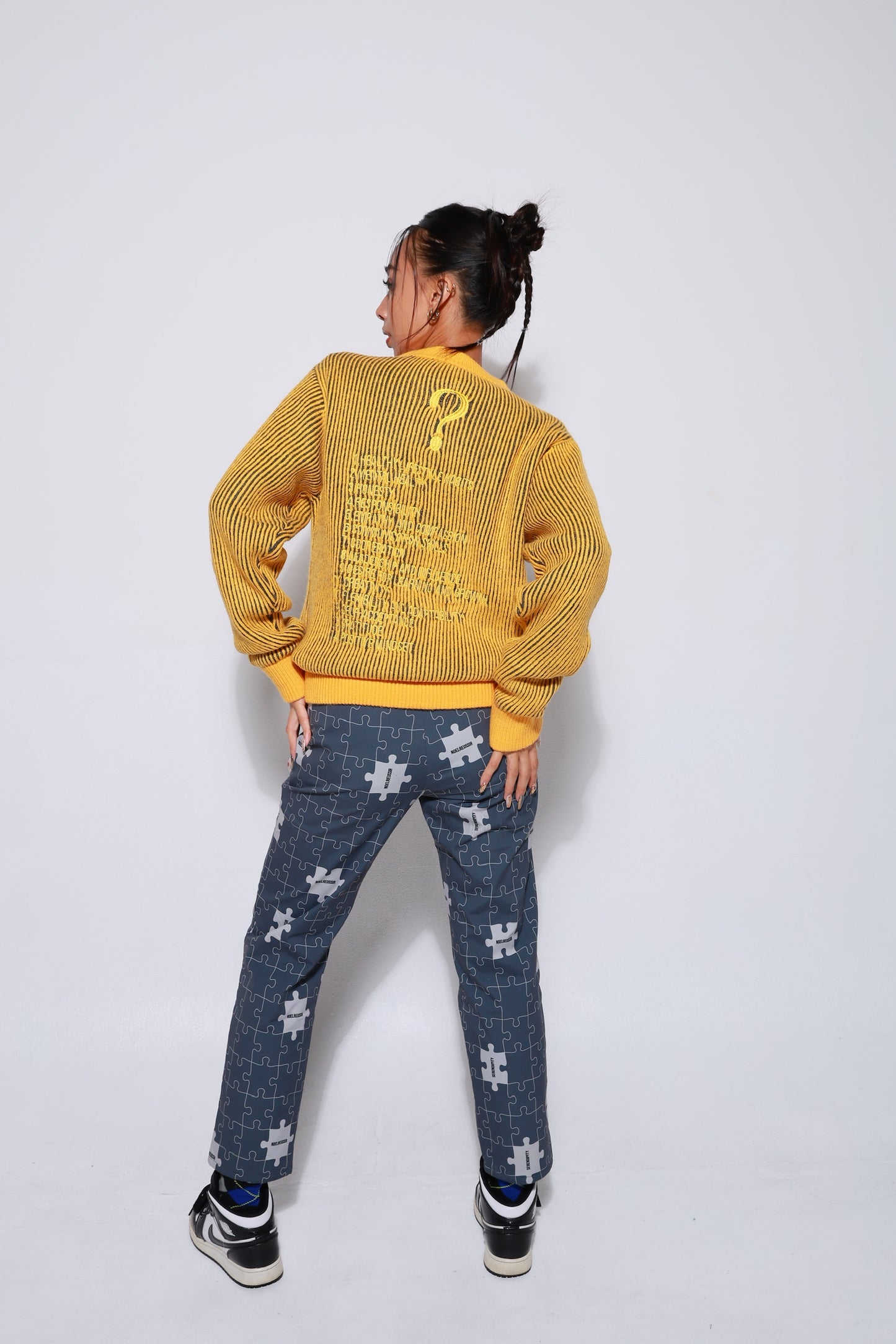 “Puzzle Fleece Lined Long Pants”