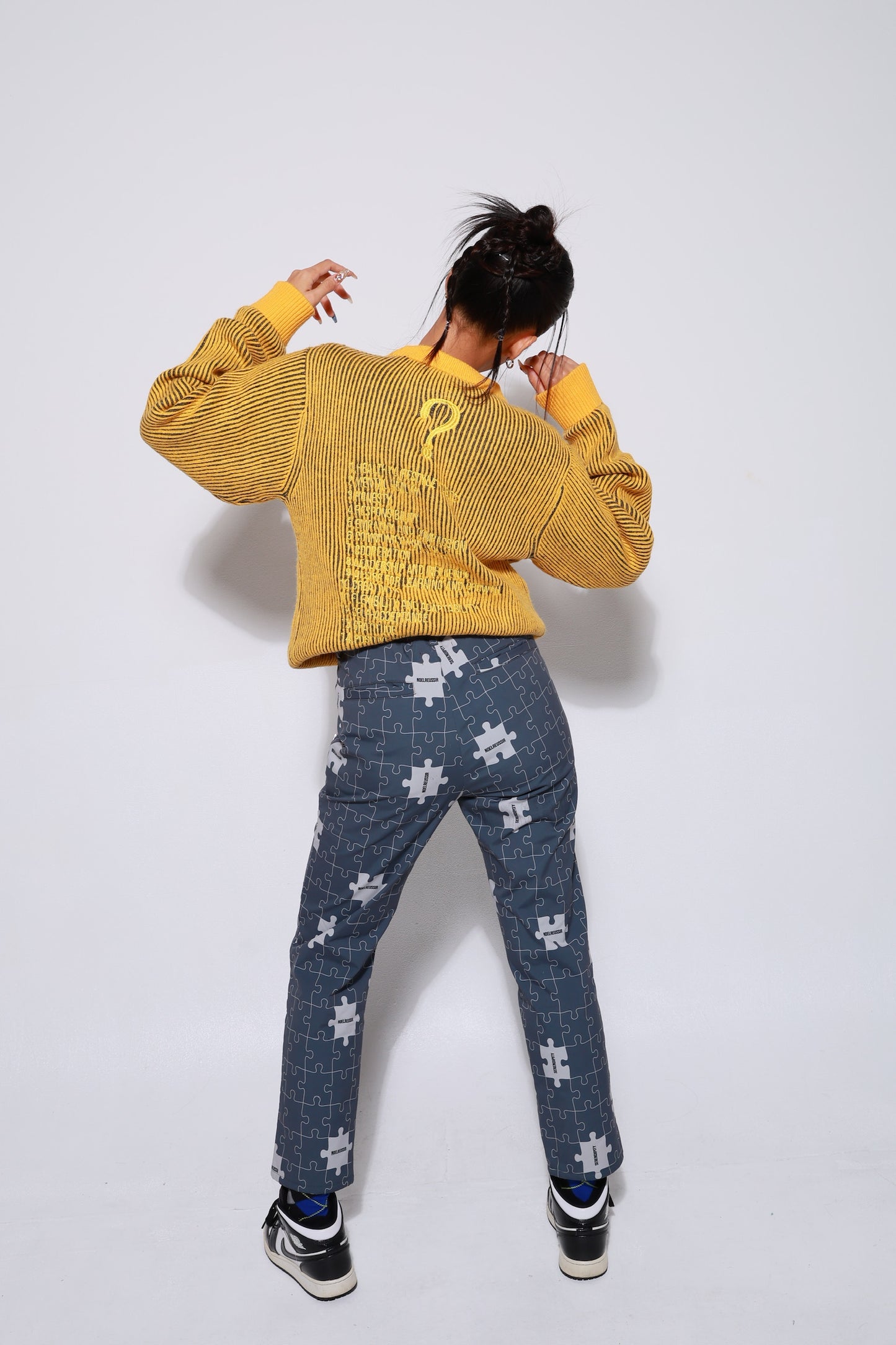 “Puzzle Fleece Lined Long Pants”