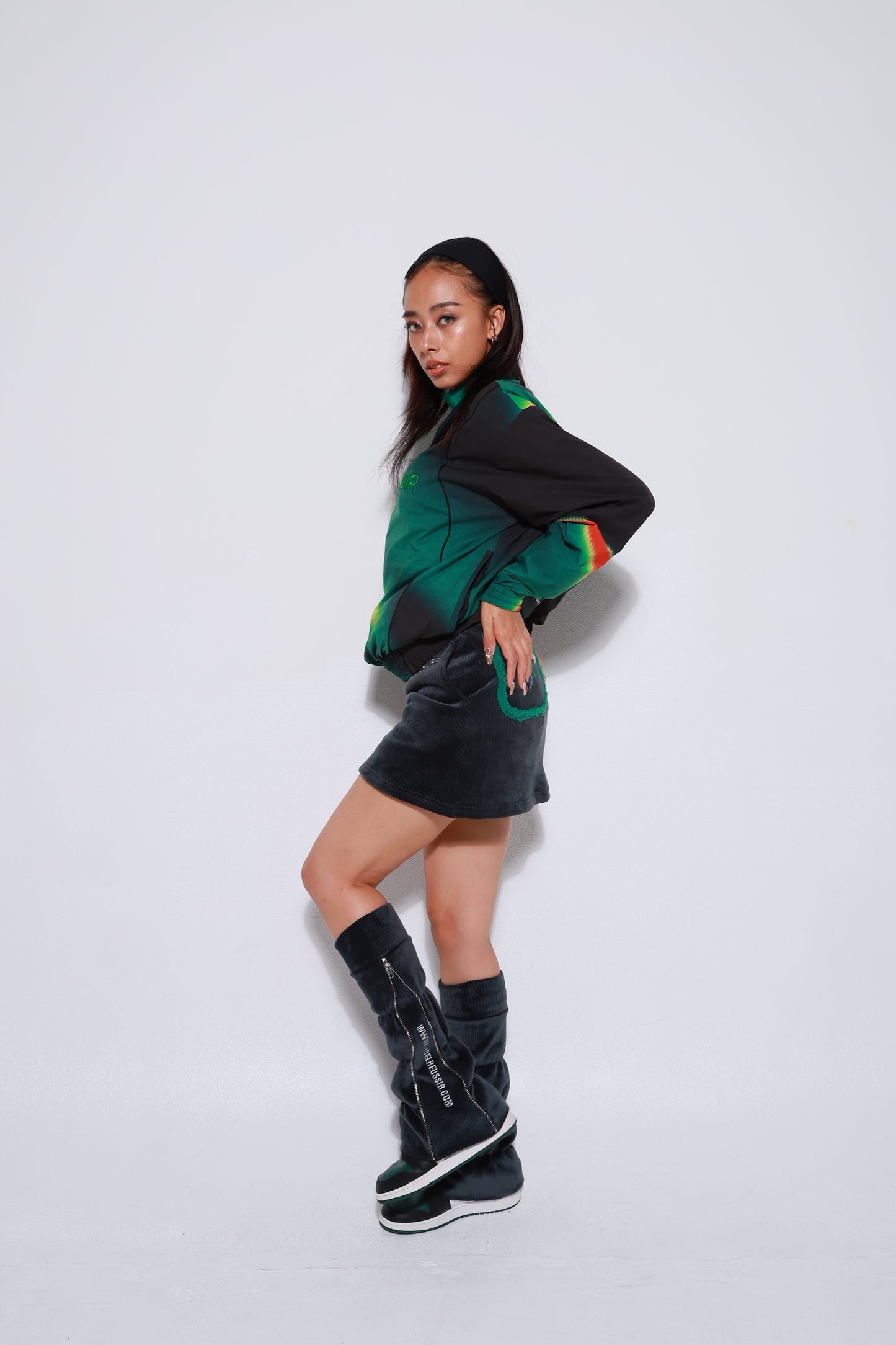 Serendipity Corduroy Boa High-Waist Skirt