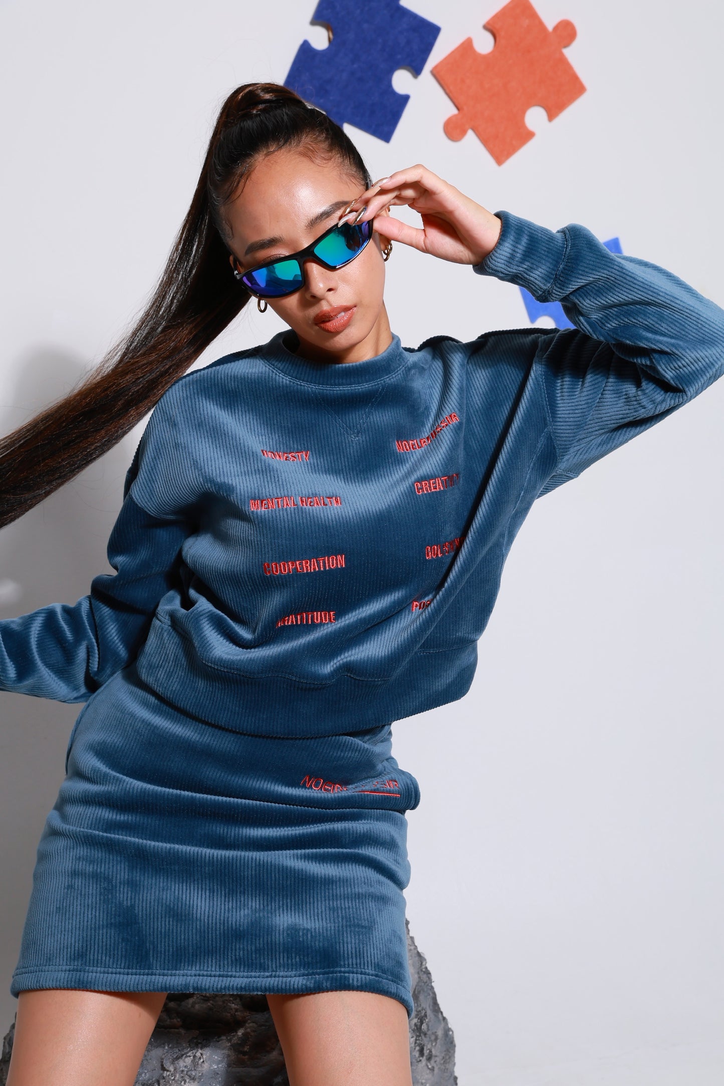 Serendipity Corduroy Crew Sweat