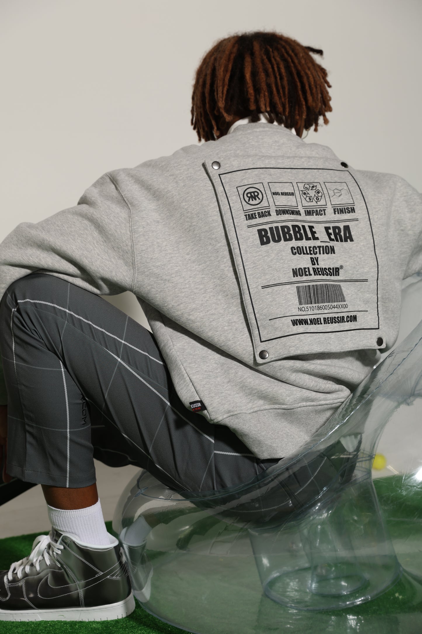 【定価¥26400/10%OFF】Detaching Patch Sweat(GRAY)