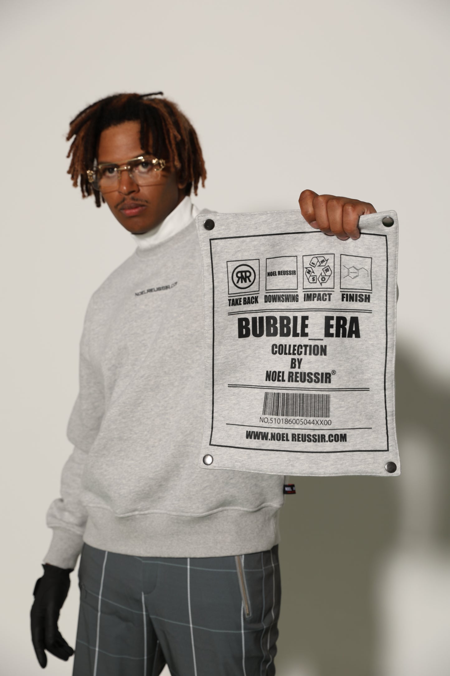 【定価¥26400/10%OFF】Detaching Patch Sweat(GRAY)