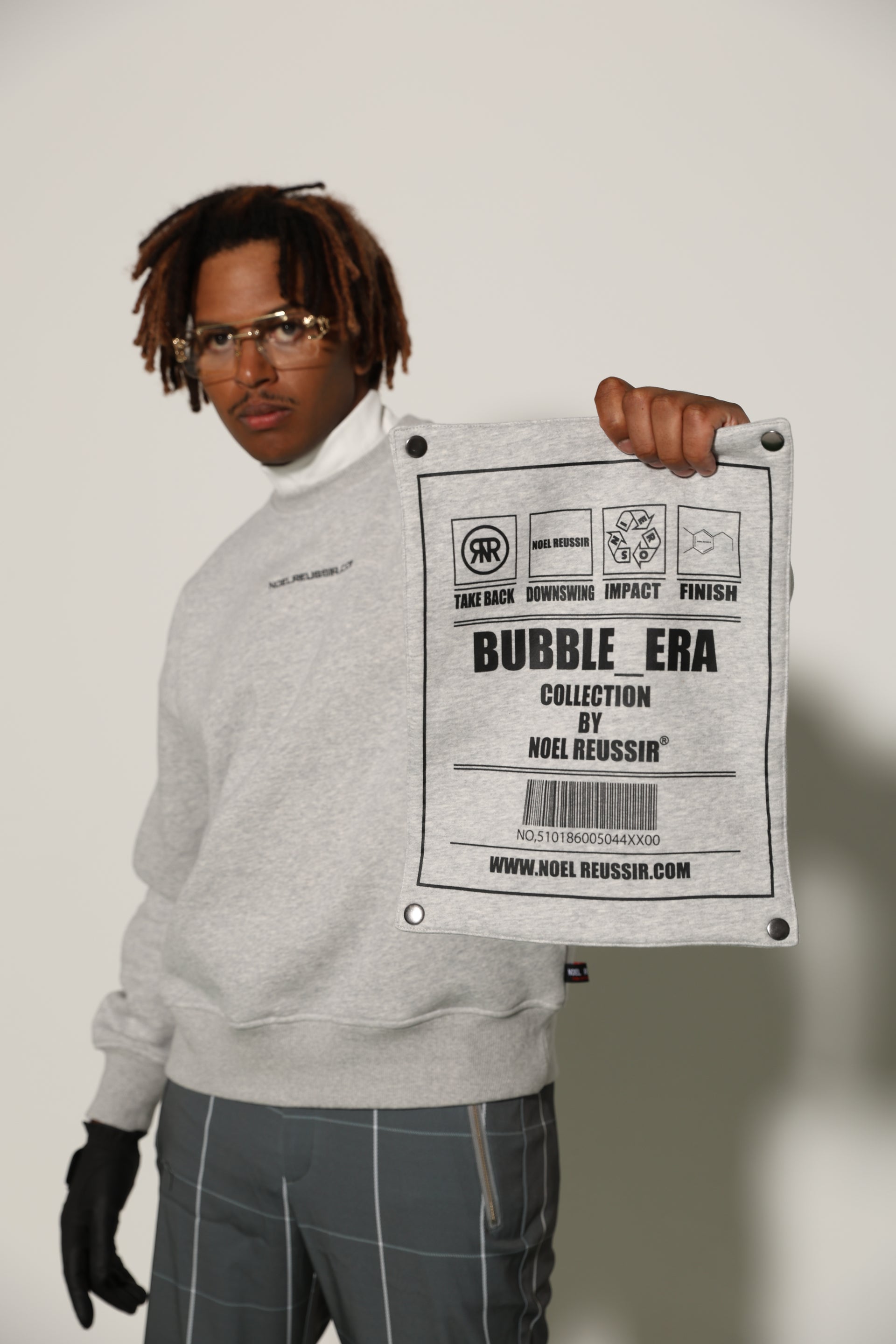 【定価¥26400/10%OFF】Detaching Patch Sweat(GRAY)