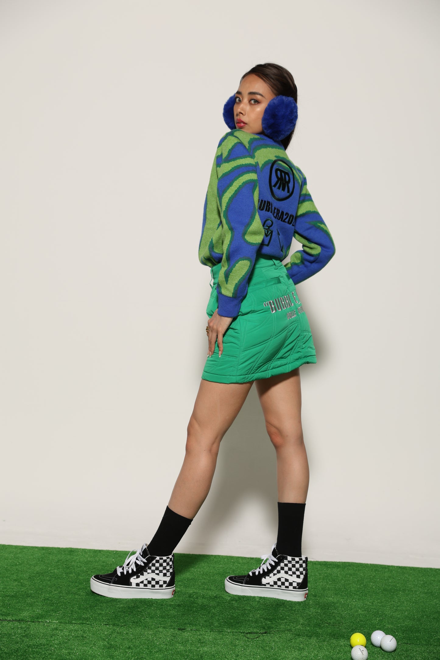 Full Zip Up Skirt(GREEN)