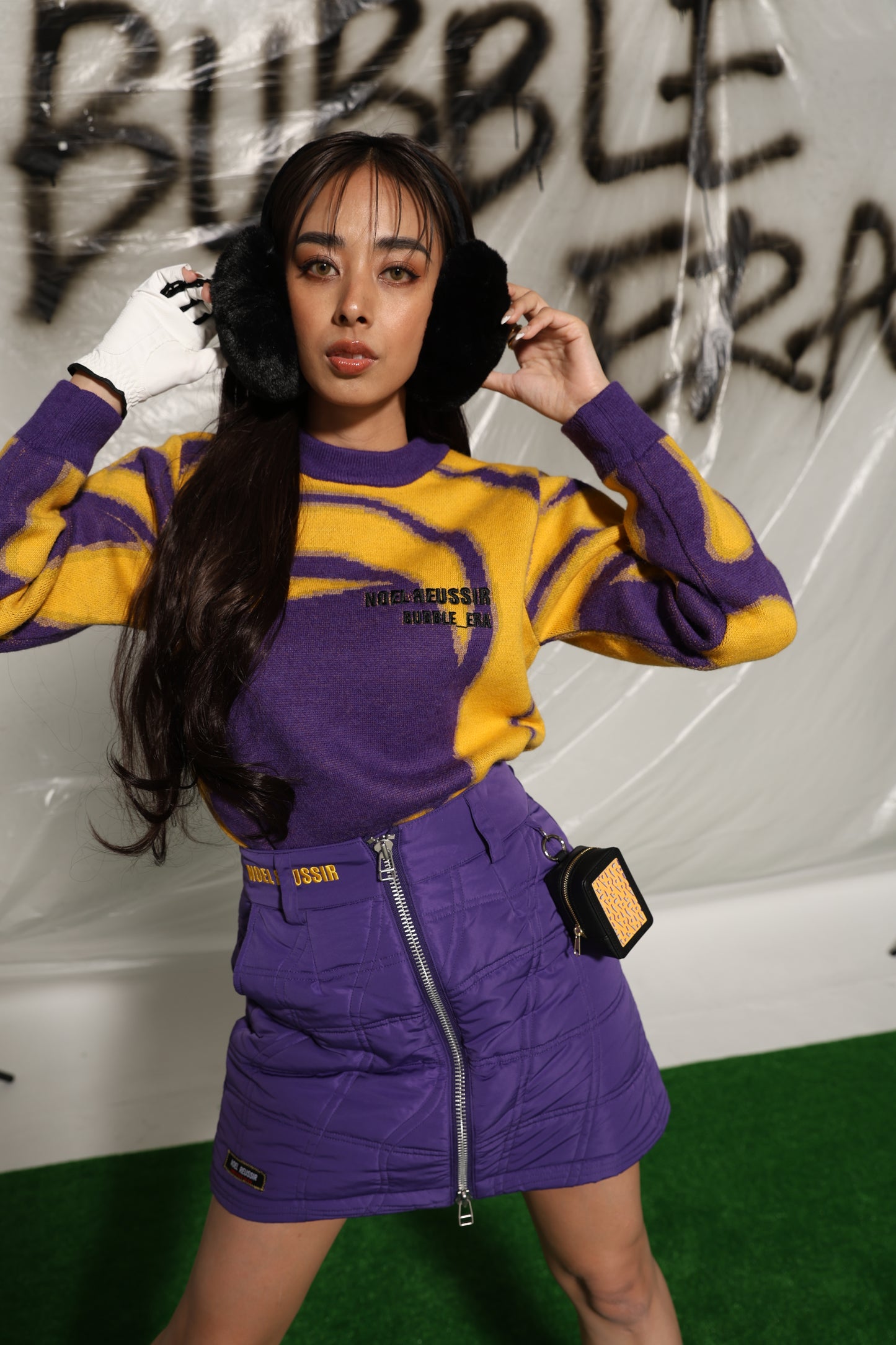 Full Zip Up Skirt(PURPLE)