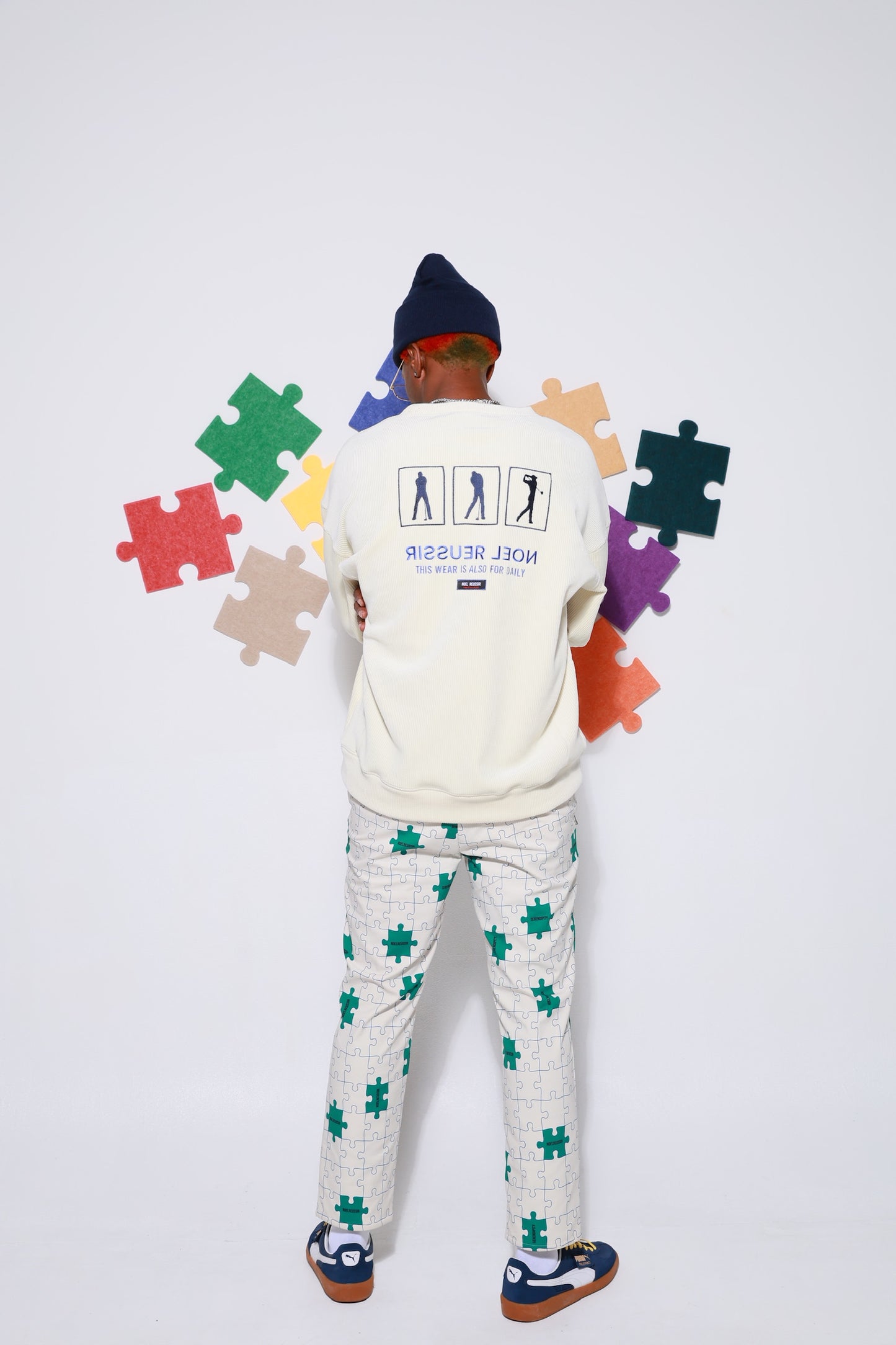 “Puzzle Fleece Lined Long Pants”