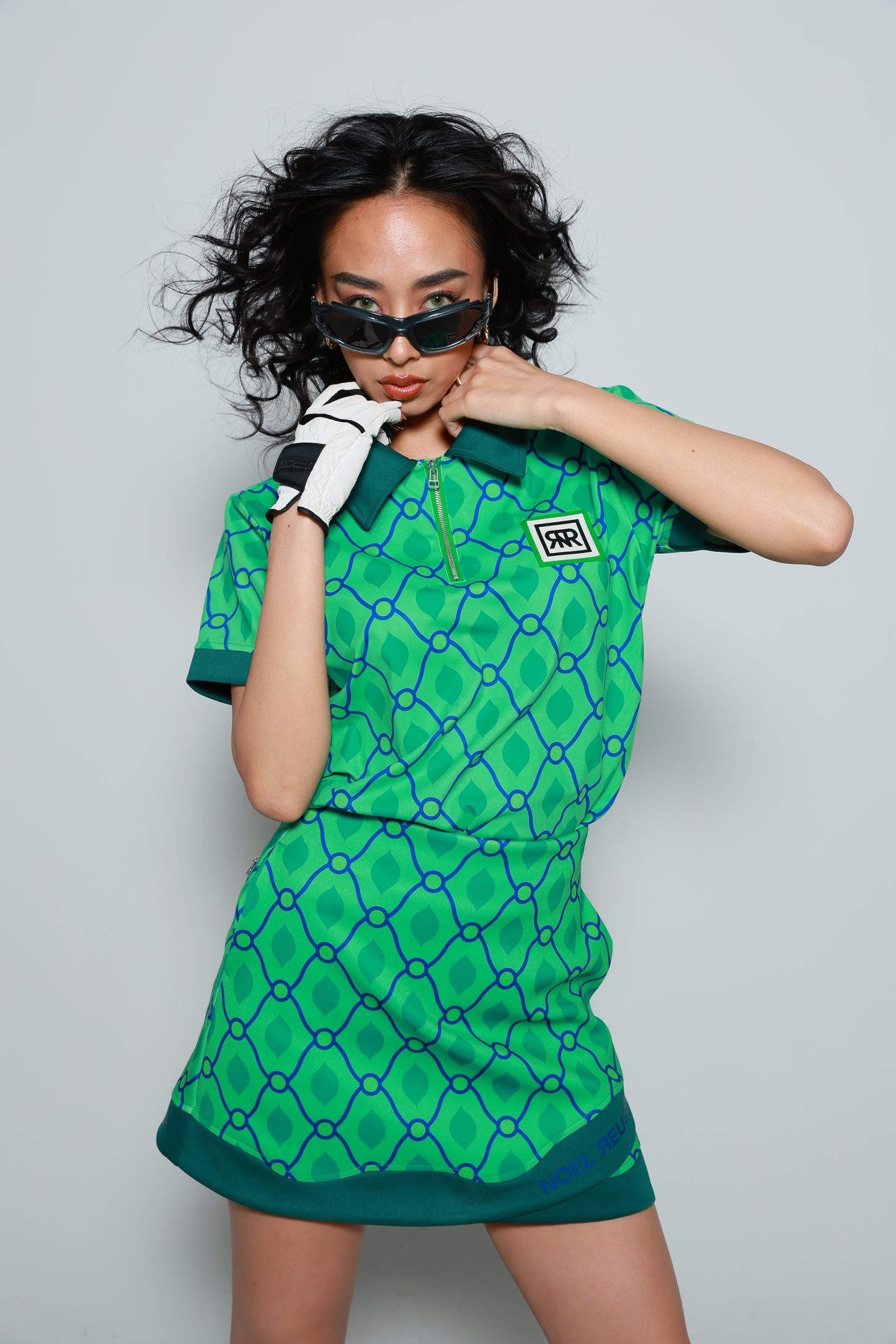 【SALE対象】Horizon Cube Half Zip Polo（GREEN）