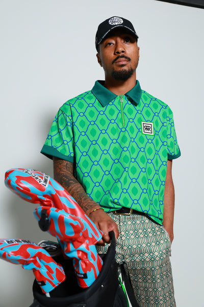 Horizon Cube Half Zip Polo（GREEN）