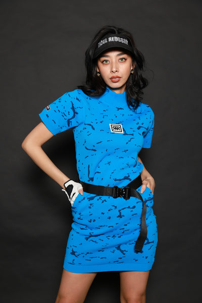 Puzzle Play Knit Dress（BLUE）